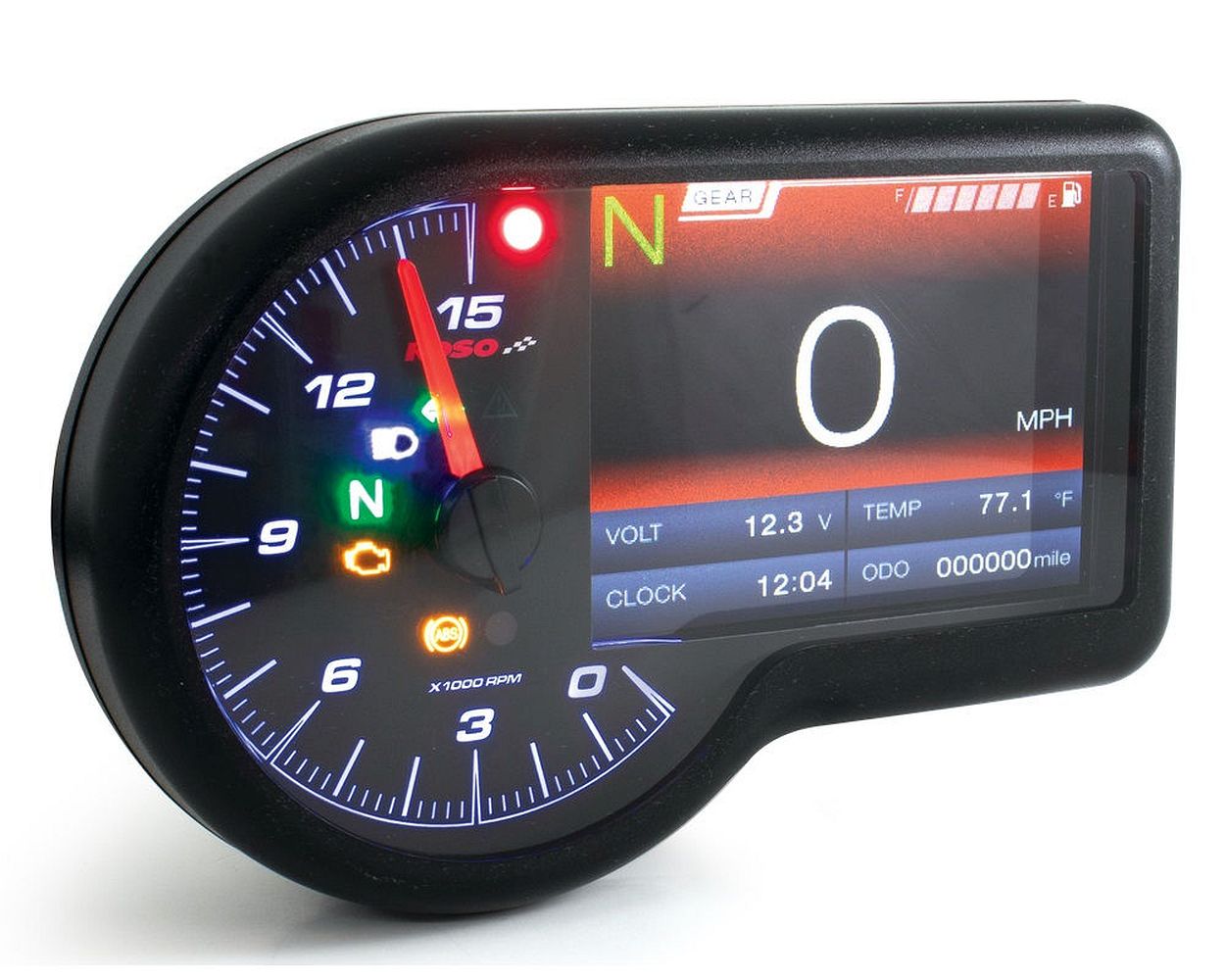 Tachometer Kilometerzähler Motorrad 12 V Digital Drehzahlmesser Kraftstoff