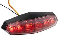 Rücklicht / Bremslicht KOSO LED, getönt mit ABE, universal, 12V Custom, rauchgrau, Optik, Tuning, Lampe, hinten, Motorrad, Roller, Scooter, Quad, ATV